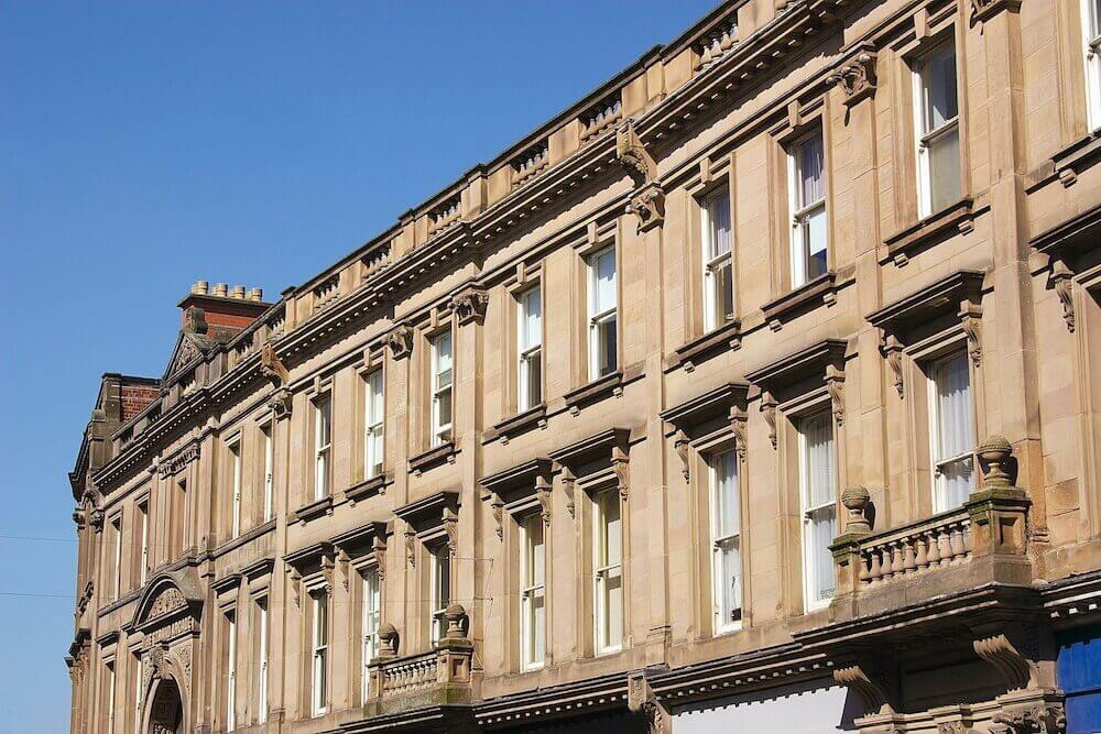 white sliding sash. windows